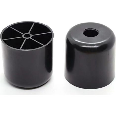 Lot de 4 pieds de meuble plastique ronds 50x50mm, pour table, fauteuil et bricolage (1/4)