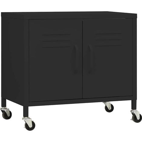 Maison Exclusive - Armario de almacenamiento acero negro 60x35x56 (1/5)