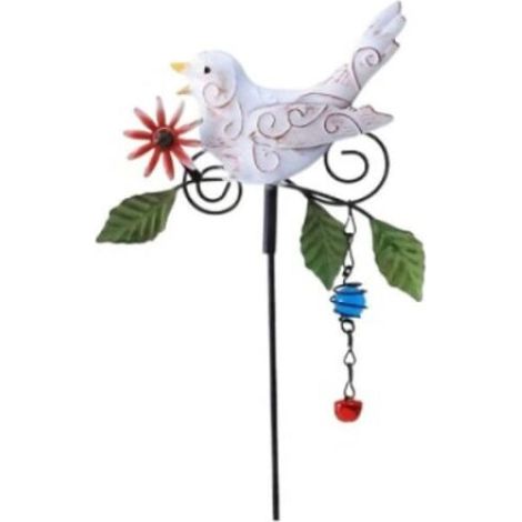 Carillon éolien blanc pour jardin, décoration d'oiseau (1/5)