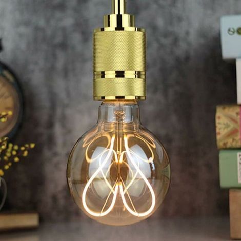 Douille De Lampe - Suspension Métal Cuivre - Cordon Nylon 150 Cm - Prise E27 - 60 W - 90-240 V (1/4)