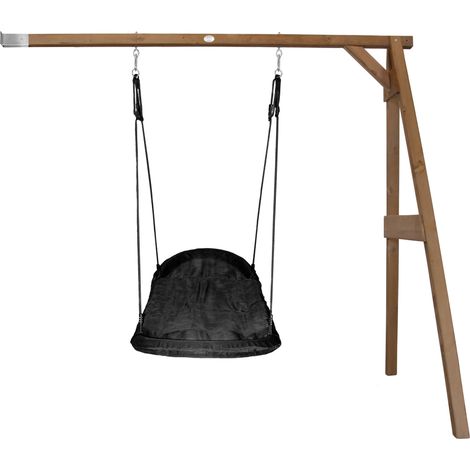 Axi Portique Mural En Bois Fsc Marron Avec Balançoire Nid D’Oiseau Enfant 100 Cm Roxy Balançoire Ronde Pour Le Jardin (1/5)