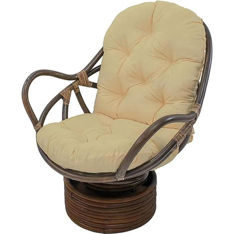 Rocking Chair Cushion - Swivel Rocking Chair Cushions with Ties, Washable Reclining Rattan Rocking Chair Cushions, A13 (1/5)