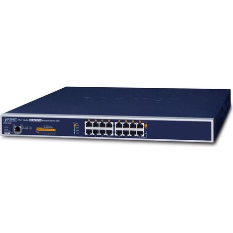PLANET UPOE-800G switch Gestionado Gigabit Ethernet (10/100/1000) Energía sobre Ethernet (PoE) Azul