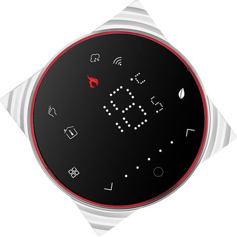 Thermostat Wi-Fi avec écran LCD, contrôleur de température intelligent pour chauffage au sol domestique, boîtier encastré carré de 86 pouces (218 cm), 95-240 V, 5 A, noir (1/5)