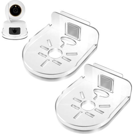 2 Pièces Support Mural Surveillance, Plastique Universels Accessoires Supports pour Caméra Dôme (1/5)