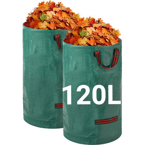 Velway Sac à Déchets Jardin 120L x 2Pack Réutilisable - Tissu Industriel Résistant avec Poignées Renforcées (1/5)