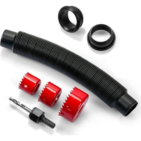 Regenwassereimer-Überlaufset, 27 x 7 x 7 cm, Kunststoff-Schlauchanschluss-Set mit Bohrer und Dichtung für ein auslaufsicheres Regenwassernutzungssystem für Gärtner