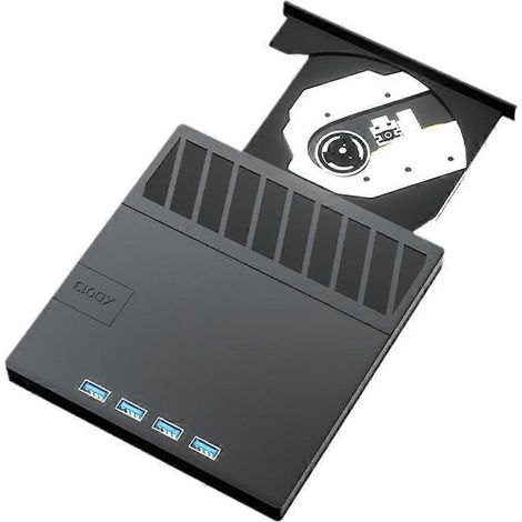 Tragbarer externer Blu-ray-Player mit USB 3.0-Anschluss, Blu-ray-DVD/CD/BD/VCD-Brenner, 3D-Blu-ray-Laufwerk für Windows und iOS (1/5)