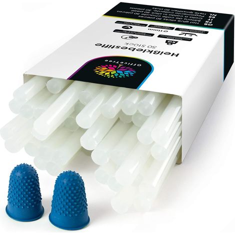 45x Baton Colle Chaude 11mm x 200 mm - Recharge Pistolet à Colle 11mm - Séchage Rapide et Extra Fort - Idéal pour Bricolage et Divers Matériaux - Baton de colle Chaude (1/5)