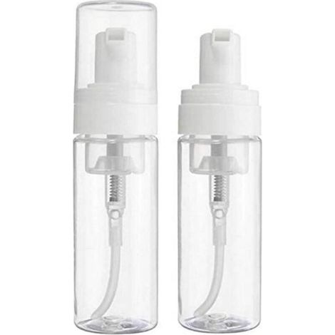 Lot de 2 Distributeurs de Mousse Vides 100ml Transparent Bouteilles de Voyage pour Savon et Nettoyant Visage (1/4)