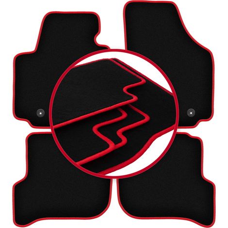 Alfombrillas CARLUX-RED para Seat Altea XL monovolumen (2006-08.2008) (1/5)