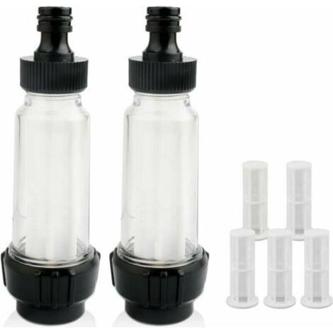 Filtre a eau pour Karcher,3/4" Nettoyeur Filtre Tuyau Arrosage,2 filtres, 2 connecteurs, 5 filet de filtre, pour Tous les Nettoyeurs Haute Pression, Arrosage de jardin, Camping Car (1/5)