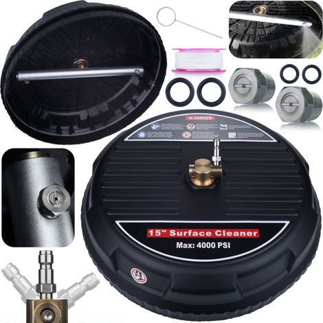 Spazzola Professionale T-Racer 15" con Attacco Rapido 1/4" – Alta Pressione, 160 Bar, 450-650l/h  Pulizia Terrazze e Pavimentazioni