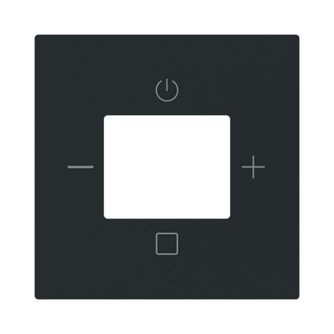 Busch-Jaeger Plaque centrale avec impression Busch-Radio noir mat - Busch-art linear® (8252-45M-101), 2CKA008200A0288