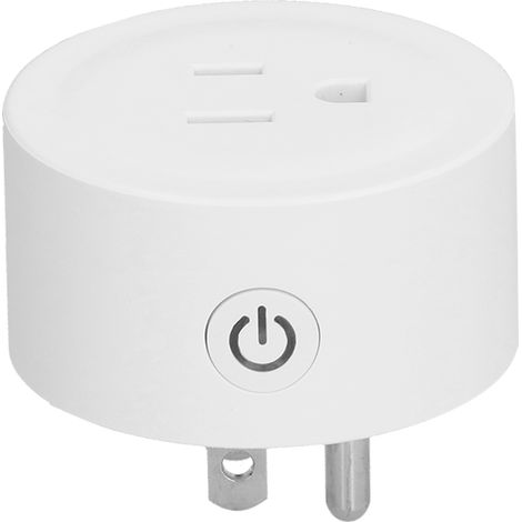 Connecteur intelligent WiFi 90-250V avec minuterie, contrôle vocal et télécommande, prise compatible Amazon Alexa et Google Home.