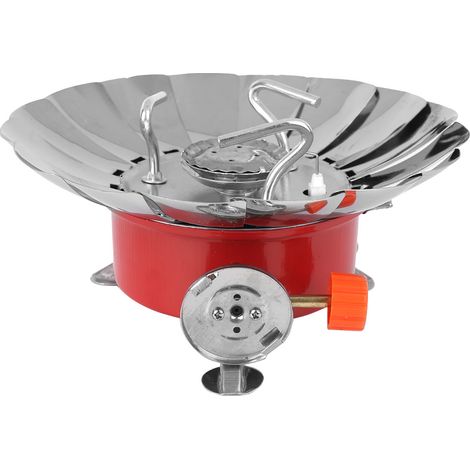 Réchaud à cassette Lotos à longue bouteille de gaz, coupe-vent et idéal pour le camping et les barbecues. (1/5)