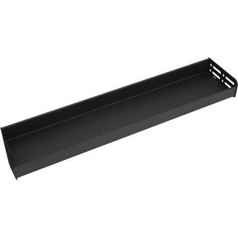 Porta spezie da cucina multifunzionale, smontabile, da parete, per riporre spezie, articoli da bagno o altri oggetti vari (di grandi dimensioni), nero, 60 cm