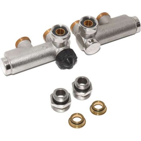 Afriso Kombiblock Twin für Heizkörper-/Fußbodenerwärmung für Heizkörper m. 1/2'' Inneng. 225 201.100 (1/2)