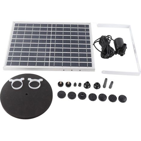 Solarbrunnenpumpe 10V 12W Mehrere Betriebsmodi Verstopfungsfreies Solar-Wasserpumpen-Set für Schwimmbäder, Wasserparks und private Gärten (1/5)