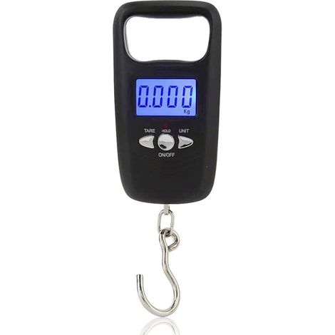 Balance de bagage 110lb / 50kg, balance électronique portable LCD Backlight Digital Fishing scale, pesage de valise, voyage, maison