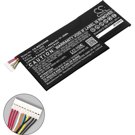 NX - Batterie ordinateur portable compatible MSI 11.4V 4500mAh - BTY-M6K (1/4)