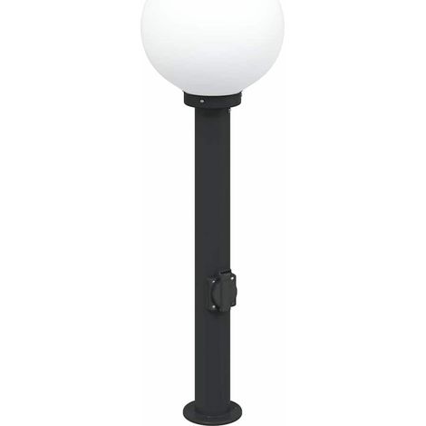 Baliza de luz con toma de corriente de 80 cm, color negro, IP44 vidaXL