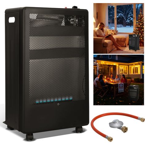Jiubiaz Blue Flame Gasheizer 3800W, 2 Heizstufen, ODS, Piezozündung, 5 Rollen (1/5)