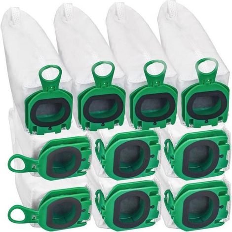 Sacs Microfibre pour Aspirateur Vorwerk Kobold VB100 FP100 Lot de 10- Accessoires Compatible avec VB 100 (1/5)