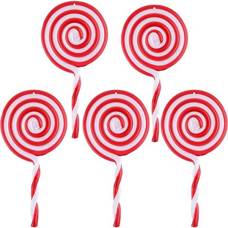 Weihnachtslollipop-Ornamente, Zuckerstangen aus Kunststoff, Weihnachtsbaum D