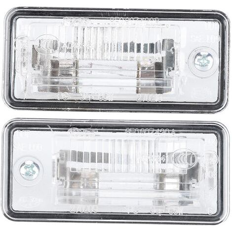 Luces de matrícula, 1 par. Números de pieza 8E0807430A y 8E0807430B. Luces de matrícula compatibles con A3, A4, A5, A6, C6, A8, D3, Q7 y RS4. (1/5)