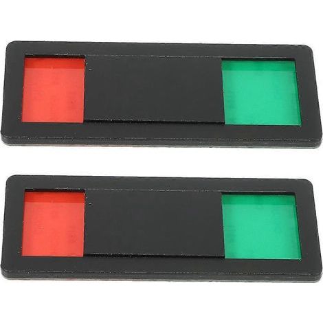 Lot de 2 panneaux de porte de toilettes « Libre » / « Occupé » – Panneau durable-7.00X3.00X0.50CM-Black (1/5)