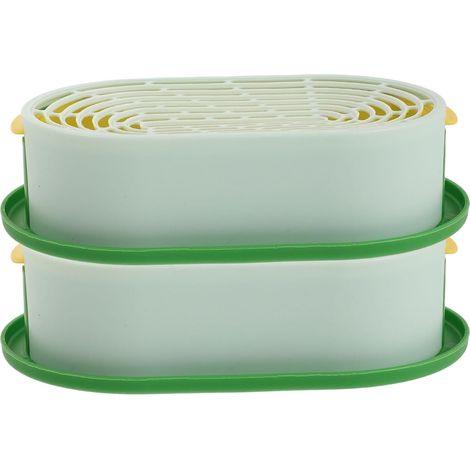 Lot de 2 Boîtes de Culture Hydroponique pour Herbe à Chat, Bac de Germination Intérieur en Plastique, Kit de Plantation sans Terre pour Jardinage D’intérieur, Plateau 2