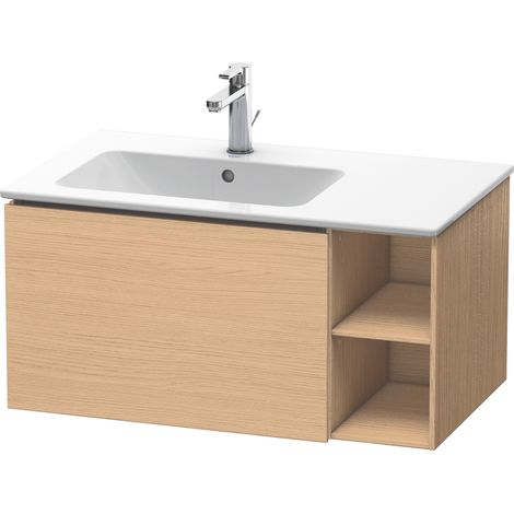 Duravit L-Cube Meuble sous-lavabo suspendu, 1 tiroir, étagère sur