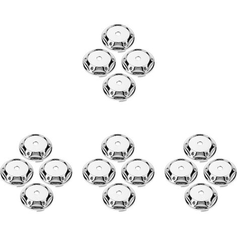 16 tapas plateadas de ABS para bujes de ruedas de coche (1/2)