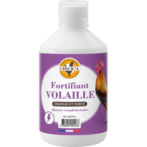 Chick'A – Aliment fortifiant pour volaille 500 ml – Croissance harmonieuse et production d'œufs améliorée – Pour poules, pintades, dindes, oies (1/2)