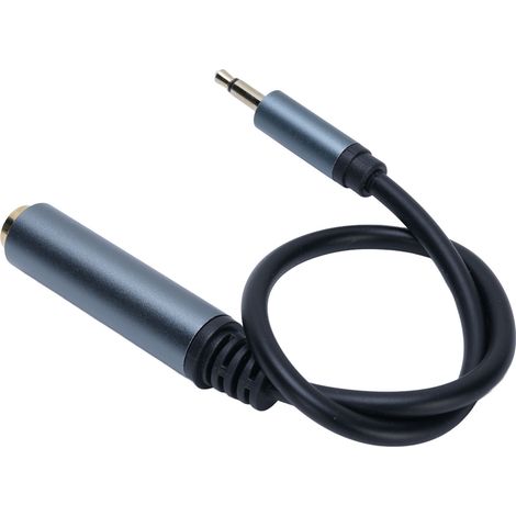 Câble audio mono avec prise jack femelle 6,35 mm vers prise jack mâle 3,5 mm pour smartphones, tablettes et microphones (1/5)