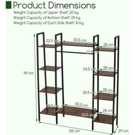 10 étagères support plantes avec éclairage LED, étagère fleurs métal, gain de place, 120x29,5x141 cm (1/5)