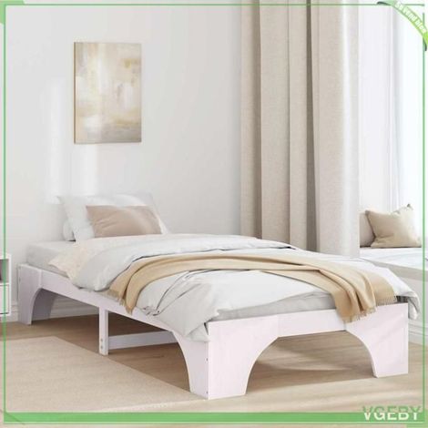 ABI Cadre de lit Blanc 90 x 200 cm Pin massif 7291712316043 (1/5)