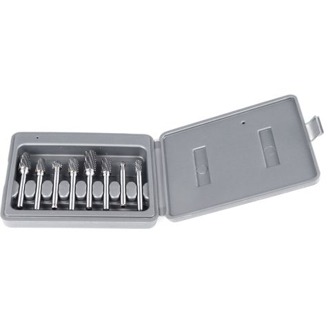 Juego de 8 piezas para tallado de piedra: herramienta rotativa de pulido de acero de tungsteno para trabajos de carpintería. (1/5)