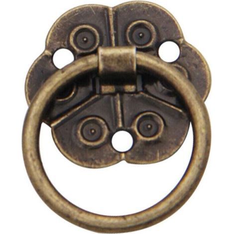 Set mit 20 ringförmigen Türgriffen - Antik-Vintage-Stil - Für Wohnmöbel, Schränke, Schubladen, Türen (2 x 2 cm) (1/4)