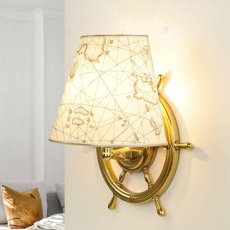 Wandlampe Messing massiv Maritim dekorativ