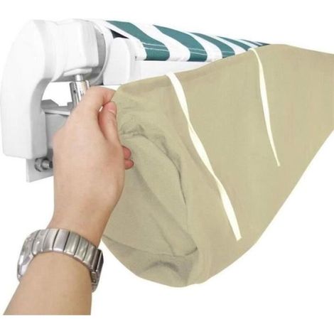 Sac de rangement pour auvent volet roulant rétractable housse de protection étanche à la poussière et à l\\'eau 4M beige (1/4)