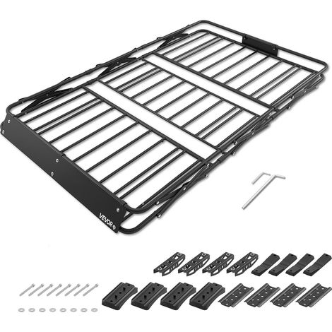 Panier de Toit pour Voiture, 1626x990x102 mm, Porte Bagage Voiture, Cadre en Forme X Pliable, Capacité de 90,72 kg, Galerie de Toit Universelle pour SUV, Camionnette, pour Toutes Saisons (1/5)