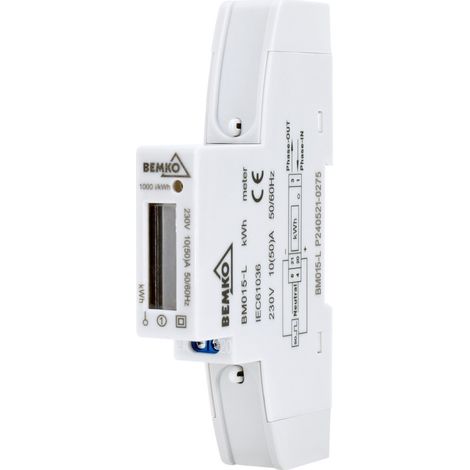 Compteur électrique monophasé 10(50)A - Rail DIN - IP20 - Compact 103x65x18mm (1/5)
