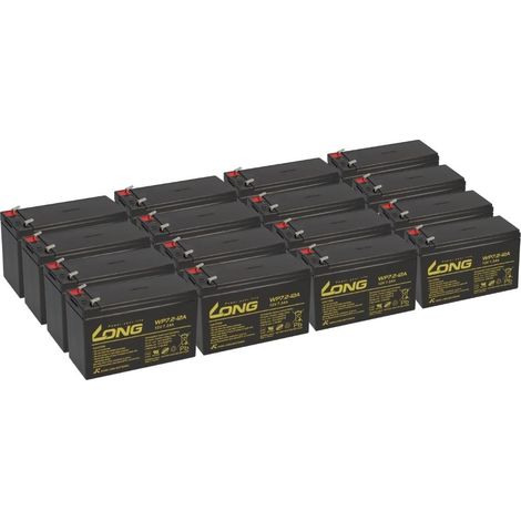 16x Kung Long WP7,2-12A F2 AGM-Akkus 12V 7,2Ah – passend für AdPos Mini 6000 – USV-Ersatzakkusatz (1/5)