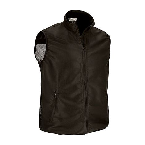 Chaleco deportivo ligero cuello alto impermeable delantero VALENTO LIGHTRON S Negro