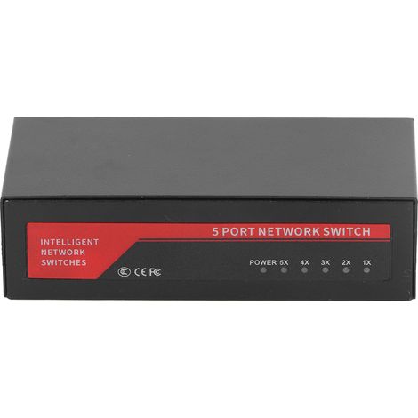 Commutateur réseau Ethernet Gigabit 5 ports 10/100/1000 Mbps, hub/shunt pour bureau, dortoir et domicile, prise UE 110 V à 220 V (1/5)