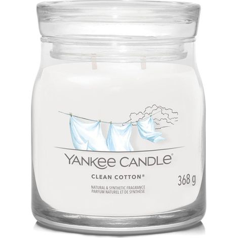 Algodón Limpio - Yankee Candle Signature - Vela mediana con dos mechas - Novedad 2022