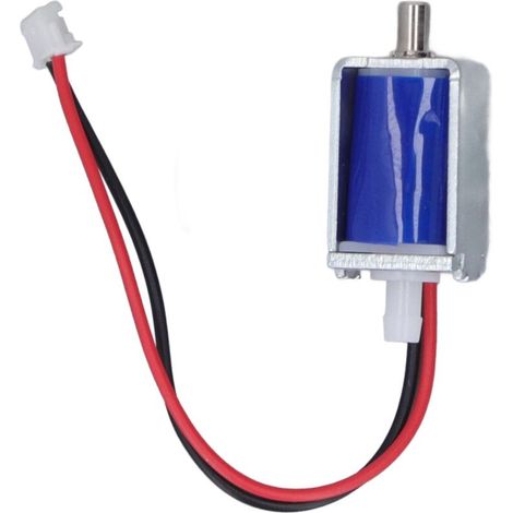 Mini-Magnetventil mit 2 Positionen, normalerweise offen, automatischer Betriebsschalter, 3,7 V DC, 340 mA, 1,37 W, 10 Ω - Crezuo