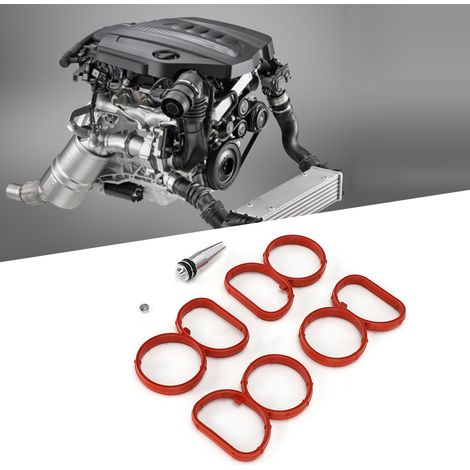 Bouchon obturateur pour suppression du volet de turbulence du collecteur d'admission avec joints, compatible avec les moteurs BMW Série 1 E81, E87 et E88 N47 2.0 L. (1/5)